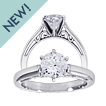 Cathedral Scroll Solitaire Engagement Ring: Solitaire engagement ring
gold
platinum
diamond engagement ring