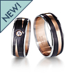 Furrer-Jacot 3 Color Carbon Fiber Zen Wedding Band: 