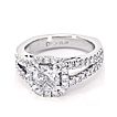 Custom Split-Shank Halo Engagment Ring: 
