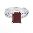 Custom Ruby Split-Shank Engagement Ring: 