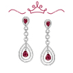 Red Carpet Coll. Ruby and Diamond Drop Earrings: 