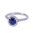 Custom Cathedral Halo Engagement Ring: 