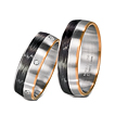 Furrer-Jacot 3 Color Carbon Fiber Wedding Band: 