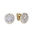 Fleurette Custom Cluster Diamond Earrings: 