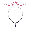 Red Carpet - Bacall Blue and White Necklace: 