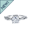 Twisted Diamond Rope Engagement Ring: 
