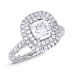 Elegant Double Halo Cushion Engagement Ring: halo
double halo
engagement ring
cushion