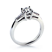 Classic Tapered Baguette Engagement Ring: ,engagement rings,diamond engagement rings