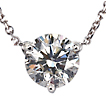 Three Prong Classic Pendant: necklace,pendant,engagement rings,diamond engagement rings