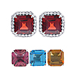 Changeable Square Cut Earrings: Changeables,earrings,fashion jewelry,engagement rings,diamond engagement rings