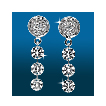 Round Pavé 3st Graduated Earrings ER1536: ,engagement rings,diamond engagement rings