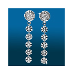 Round Pavé 5st Graduated Earrings ER1537: ,engagement rings,diamond engagement rings