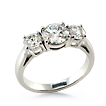 Three Stone Cathedral Platinum Anniversary Ring: past,present,future,three stone ring,ring,engagement,anniversary,wedding rings,engagement ri,engagement rings,diamond engagement rings