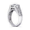 Engagement ring with Side Stones: Engagement ring gold platinum pave baguettes,engagement rings,diamond engagement rings