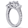 Engagement ring with Side Stones: Gold Platinum Diamond Ring ,engagement rings,diamond engagement rings