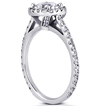 Pavé Halo Engagement Ring: Gold Platinum Diamond Ring ,engagement rings,diamond engagement rings