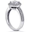 Pavé Halo Engagement Ring: Gold Platinum Diamond Ring ,engagement rings,diamond engagement rings