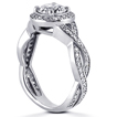 Pavé Halo Engagement Ring: Gold Platinum Diamond Ring ,engagement rings,diamond engagement rings