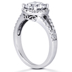 Pavé Halo Split-Shank Engagement Ring: Gold Platinum Diamond Ring ,engagement rings,diamond engagement rings