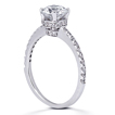 Engagement ring with Side Stones: Gold Platinum Diamond Ring ,engagement rings,diamond engagement rings