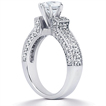 Engagement ring with Side Stones: Gold Platinum Diamond Ring ,engagement rings,diamond engagement rings