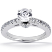 Engagement ring with Side Stones: Gold Platinum Diamond Ring ,engagement rings,diamond engagement rings