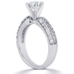 Engagement ring with Side Stones: Gold Platinum Diamond Ring ,engagement rings,diamond engagement rings