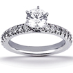 Engagement ring with Side Stones: Gold Platinum Diamond Ring ,engagement rings,diamond engagement rings