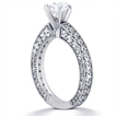 Engagement ring with Side Stones: Gold Platinum Diamond Ring ,engagement rings,diamond engagement rings