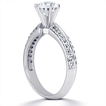 Engagement ring with Side Stones: Gold Platinum Diamond Ring ,engagement rings,diamond engagement rings