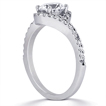 Pavé Halo Engagement Ring: Gold Platinum Diamond Ring ,engagement rings,diamond engagement rings