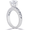 Engagement ring with Side Stones: Gold Platinum Diamond Ring ,engagement rings,diamond engagement rings