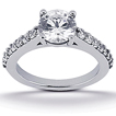 Engagement ring with Side Stones: Gold Platinum Diamond Ring ,engagement rings,diamond engagement rings