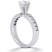 Engagement ring with Side Stones: Gold Platinum Diamond Ring ,engagement rings,diamond engagement rings