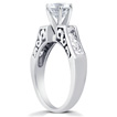 Engagement ring with Side Stones: Gold Platinum Diamond Ring ,engagement rings,diamond engagement rings