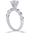 Engagement ring with Side Stones: Gold Platinum Diamond Ring ,engagement rings,diamond engagement rings