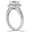 Pavé Halo Engagement Ring: Gold Platinum Diamond Ring ,engagement rings,diamond engagement rings