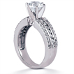 Engagement ring with Side Stones: Gold Platinum Diamond Ring ,engagement rings,diamond engagement rings