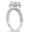 Pavé Halo Engagement Ring: Gold Platinum Diamond Ring ,engagement rings,diamond engagement rings