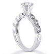 Engagement ring with Side Stones: Gold Platinum Diamond Ring ,engagement rings,diamond engagement rings