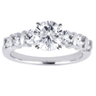 Engagement ring with Side Stones: Gold Platinum Diamond Ring ,engagement rings,diamond engagement rings