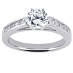 Engagement ring with Side Stones: Gold Platinum Diamond Ring ,engagement rings,diamond engagement rings
