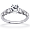 Engagement ring with Side Stones: Gold Platinum Diamond Ring ,engagement rings,diamond engagement rings