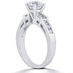 Engagement ring with Side Stones: Gold Platinum Diamond Ring ,engagement rings,diamond engagement rings