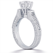 Engagement ring with Side Stones: Gold Platinum Diamond Ring ,engagement rings,diamond engagement rings