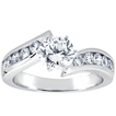 Engagement ring with Side Stones: Gold Platinum Diamond Ring ,engagement rings,diamond engagement rings