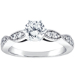Engagement ring with Side Stones: Gold Platinum Diamond Ring ,engagement rings,diamond engagement rings