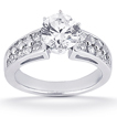 Engagement ring with Side Stones: Gold Platinum Diamond Ring ,engagement rings,diamond engagement rings