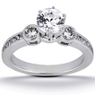 Engagement ring with Side Stones: Gold Platinum Diamond Ring ,engagement rings,diamond engagement rings