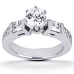 Engagement ring with Side Stones: Gold Platinum Diamond Ring ,engagement rings,diamond engagement rings